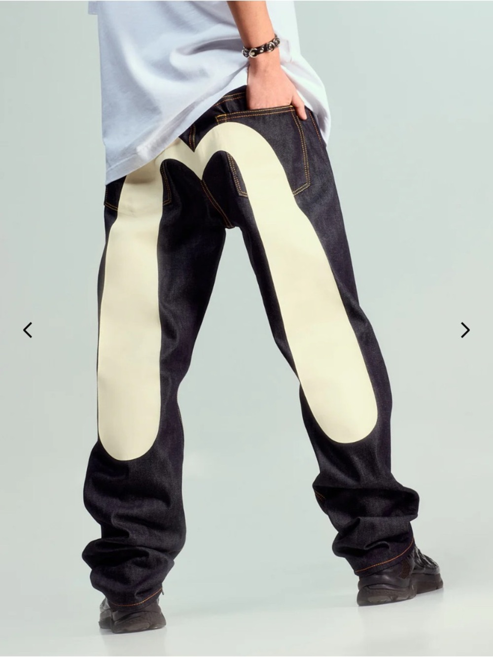 Evisu Diacock  baggy Japanese jeans size 33x34